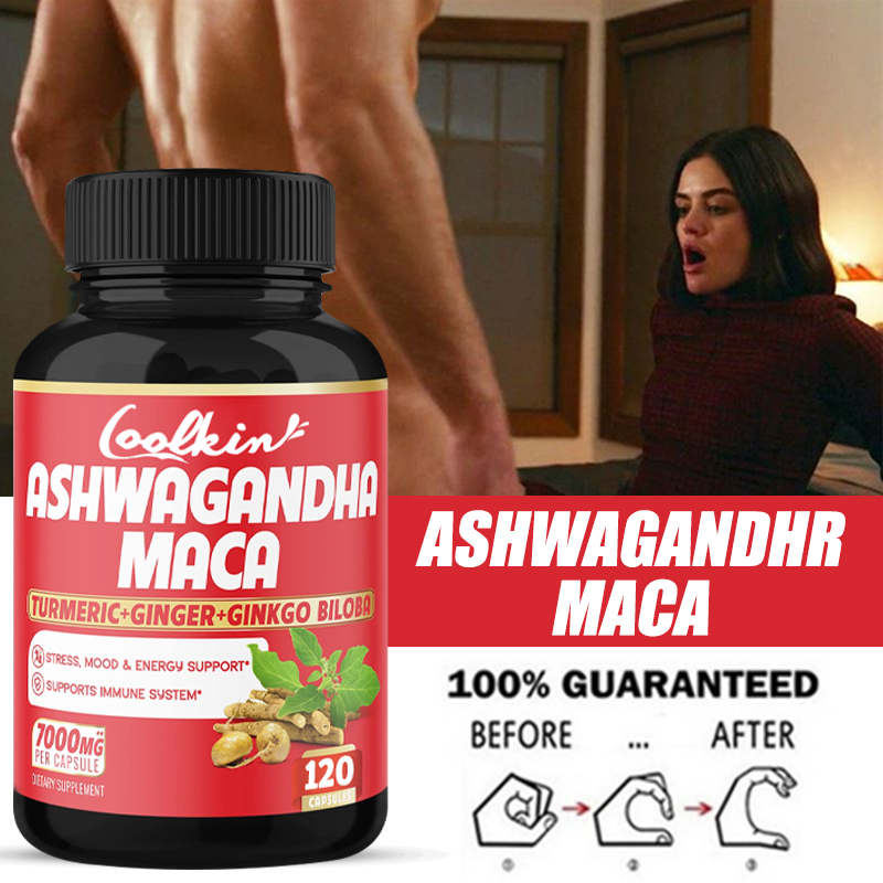 Ginger Tea - Kapsułki Ashwagandha i Maca na mięśnie,