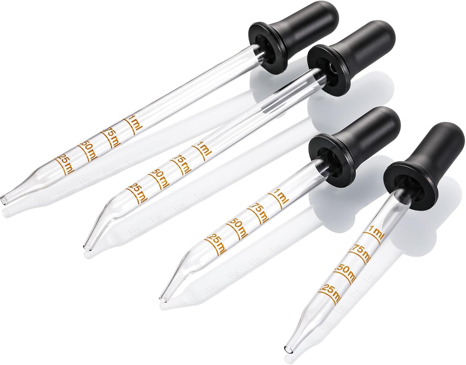 Essential Oils - 4 sztuki szklanych pipet o pojemności